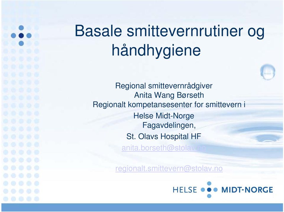 kompetansesenter for smittevern i Helse Midt-Norge