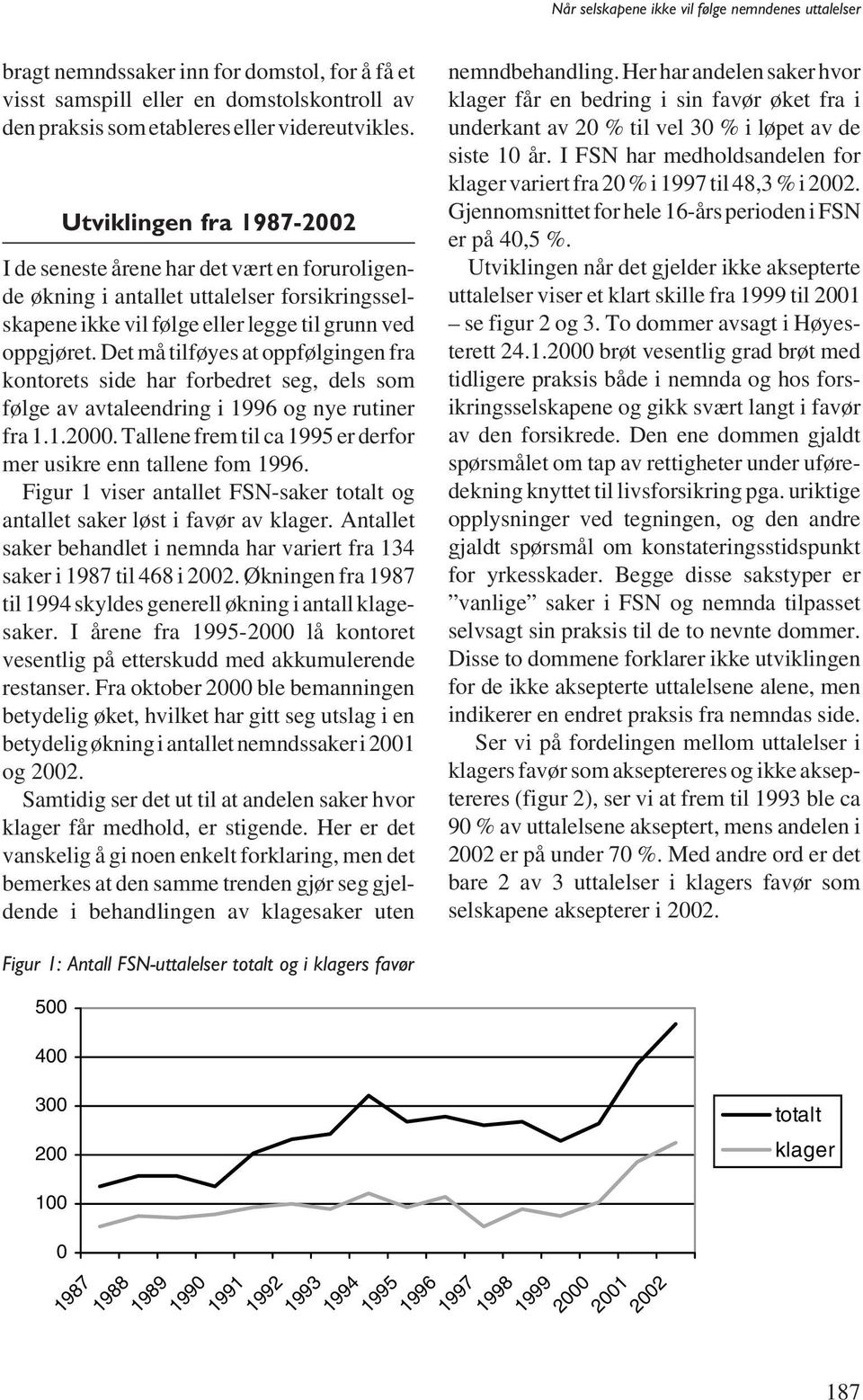 Det må tilføyes at oppfølgingen fra kontorets side har forbedret seg, dels som følge av avtaleendring i og nye rutiner fra 1.1.. Tallene frem til ca er derfor mer usikre enn tallene fom.