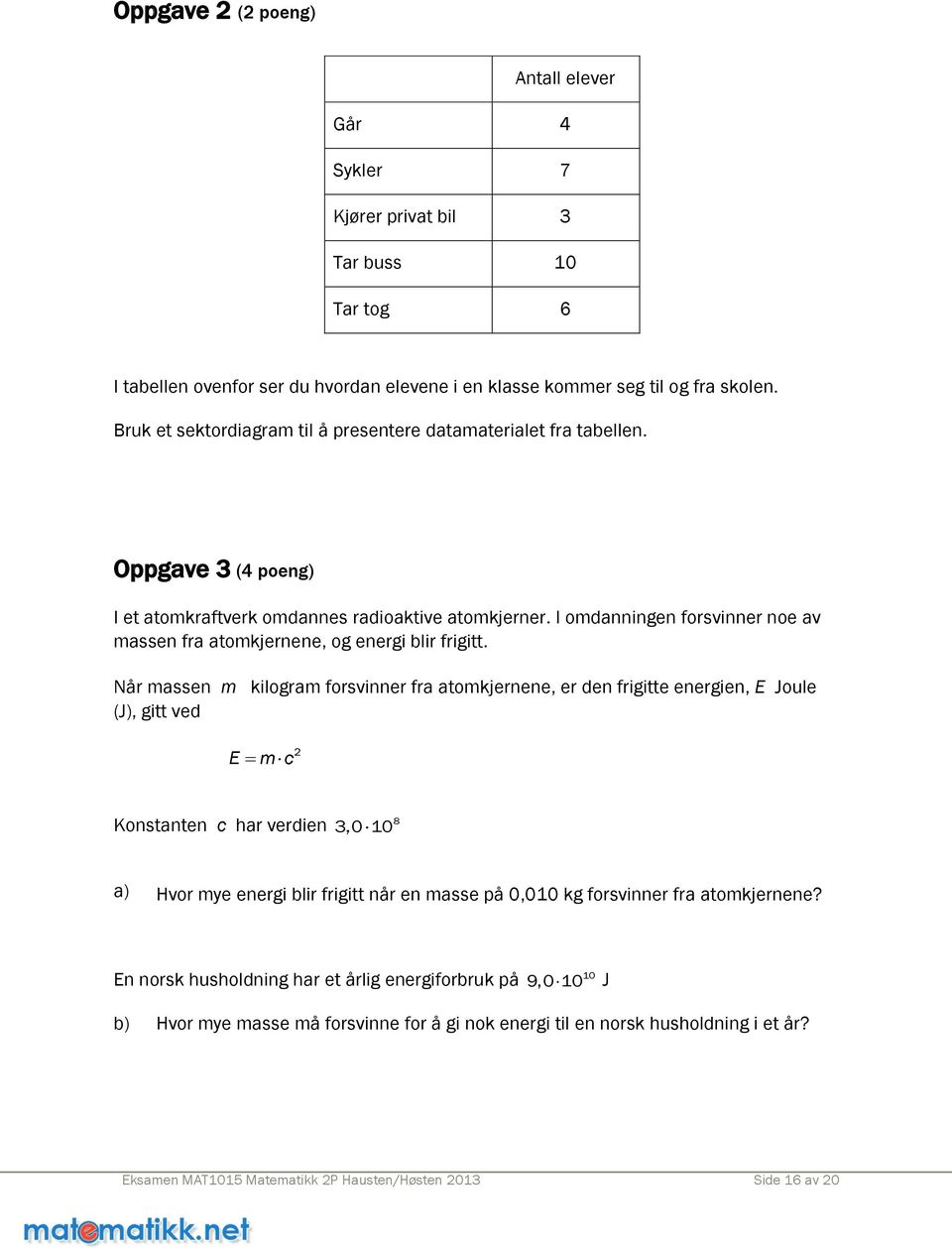 I omdanningen forsvinner noe av massen fra atomkjernene, og energi blir frigitt.