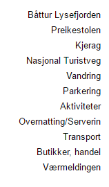 Preikestolen Turistkontor Spørsmål om Transport og