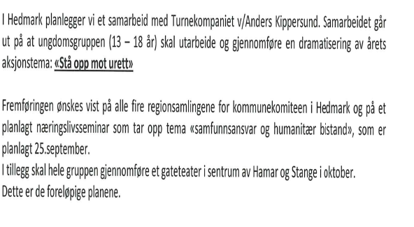 Sak 211/12 S A K S U T R E D N I N G: TV aksjon 2012 Utredning TV-aksjonen 2012 går til Amnesty international.