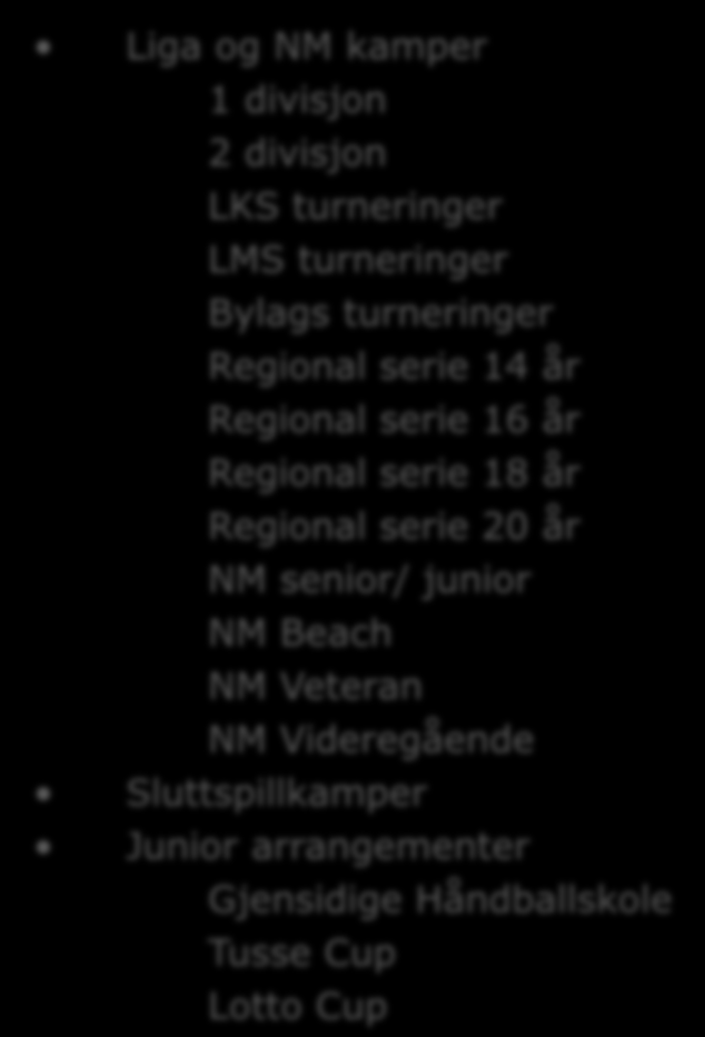 Regionale / Arrangementer Profileringspakke i forhold til et event Navn på event Invitasjon Program Event avis Presseinfo mapper Riks annonsering Event nettsider Arena reklame Rollups / backdrops