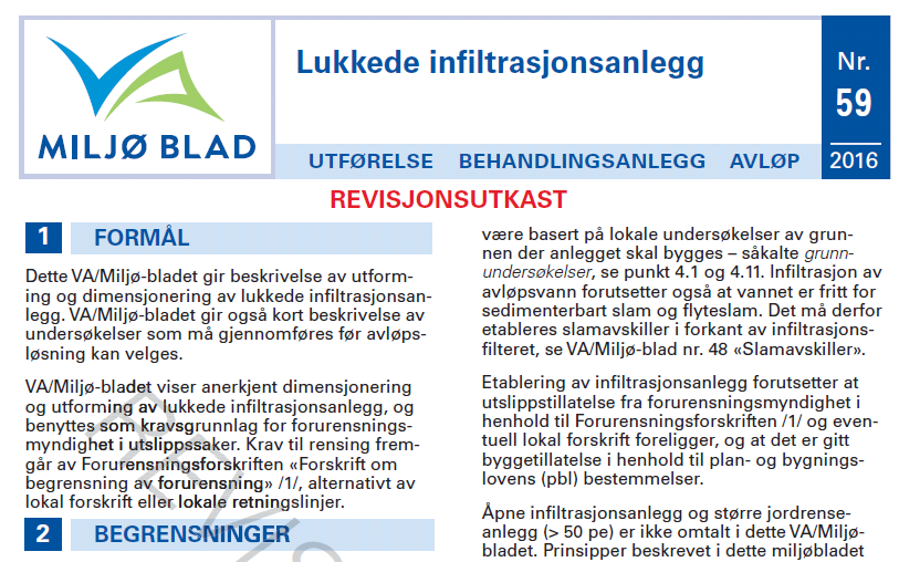 Behov for miljøblad for gråvann Behov