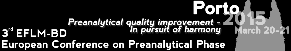 Honorary lecture: Preanalytical phase past, present and future (Walter Guder) Sessions: Patient preparation Blood sampling and