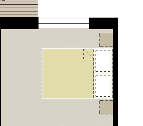 28: Plan 2 P-rom Plan 1 (Entre, gang, sov, bad, vaskerom, wc) 59.6 m² Plan 2 (Stue/spise stue, sov, kjøkken) 66.0 m² 125.