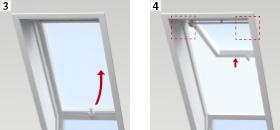 Vedlikehold 1. Lufteklaff med luftfilter Frisk luft med lukket vindu: Ved å åpne gripelisten i første posisjon er vinduet fortsatt låst, men frisk luft kan passere gjennom det innebygde luftfilteret.