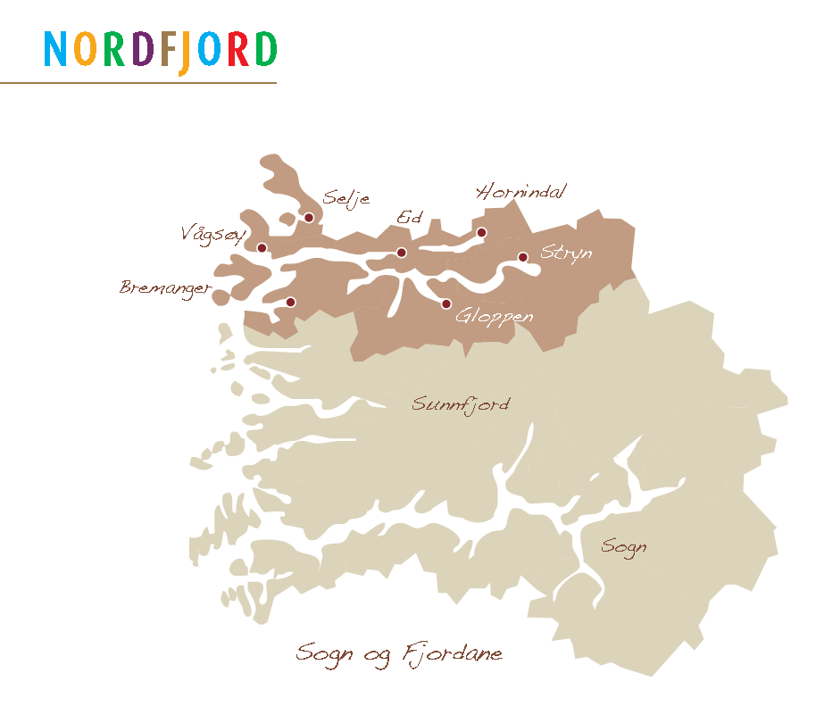 2. Kort om Nordfjordregionen Nordfjord er ein bu- og arbeidsmarknadsregion med omlag 30.