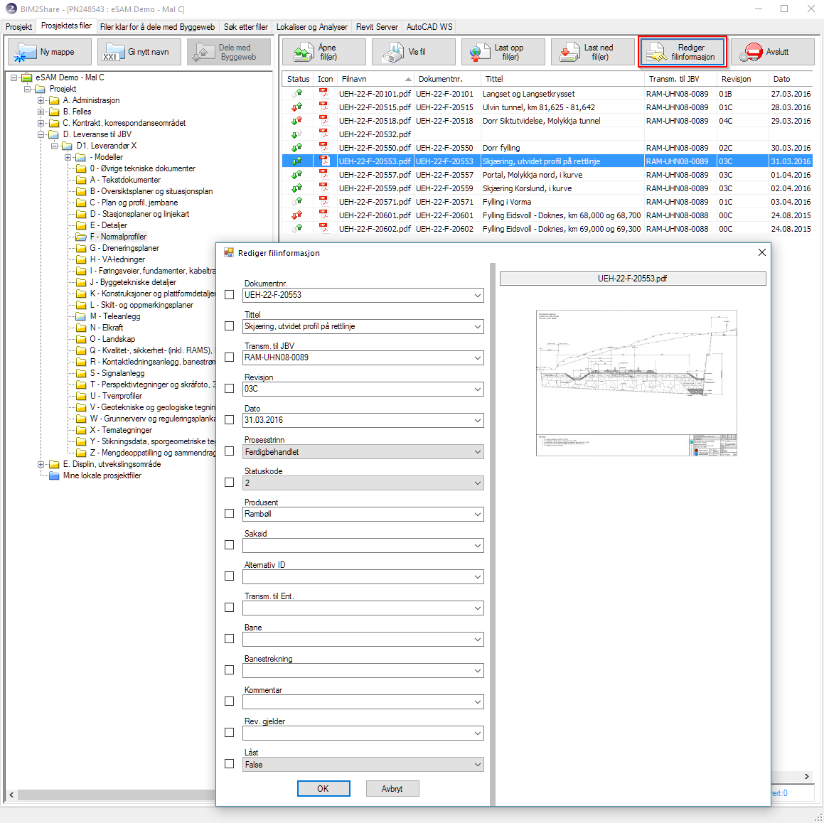 BIM2Share Extended Workspace: Brukerveiledning side 15/51 3.