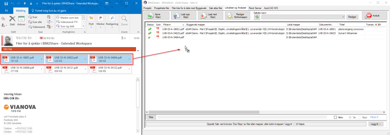 BIM2Share Extended Workspace: Brukerveiledning side 46/51 5.3.