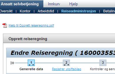 Registrere utgiftsbilag Merk!