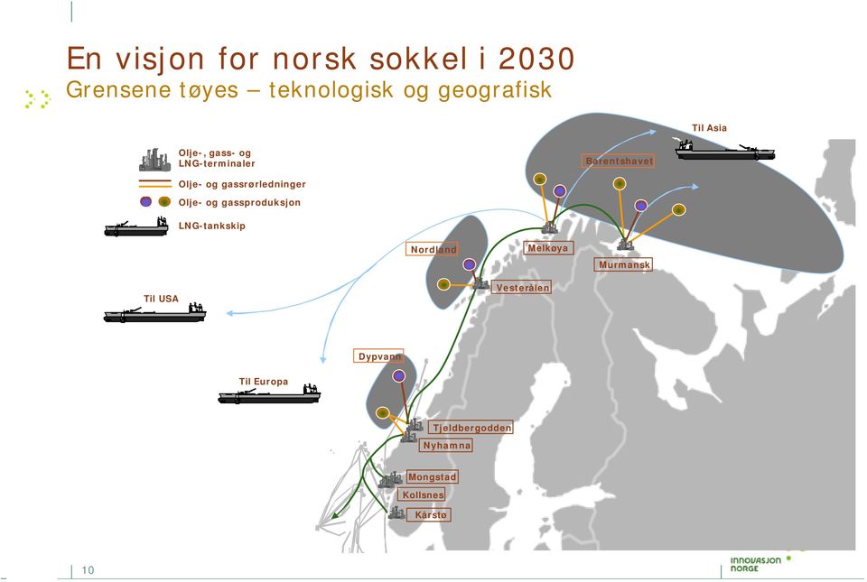 gassrørledninger Olje- og gassproduksjon LNG-tankskip Nordland Melkøya