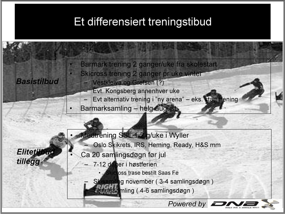 start trening Barmarksamling helg august Elitetilbud tillegg Medtrening SSL 1-2 g/uke i Wyller Oslo Skikrets, IRS, Heming,