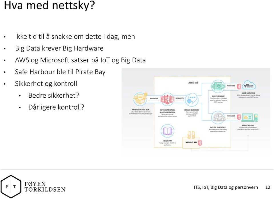 Hardware AWS og Microsoft satser på IoT og Big Data Safe Harbour