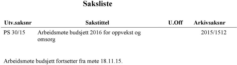 budsjett 2016 for oppvekst og omsorg