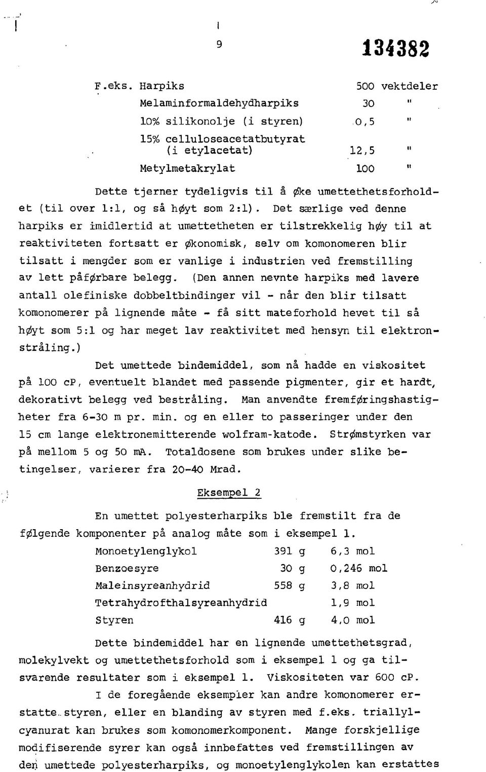 umettethetsforholdet (til over 1:1, og så høyt som 2:1).