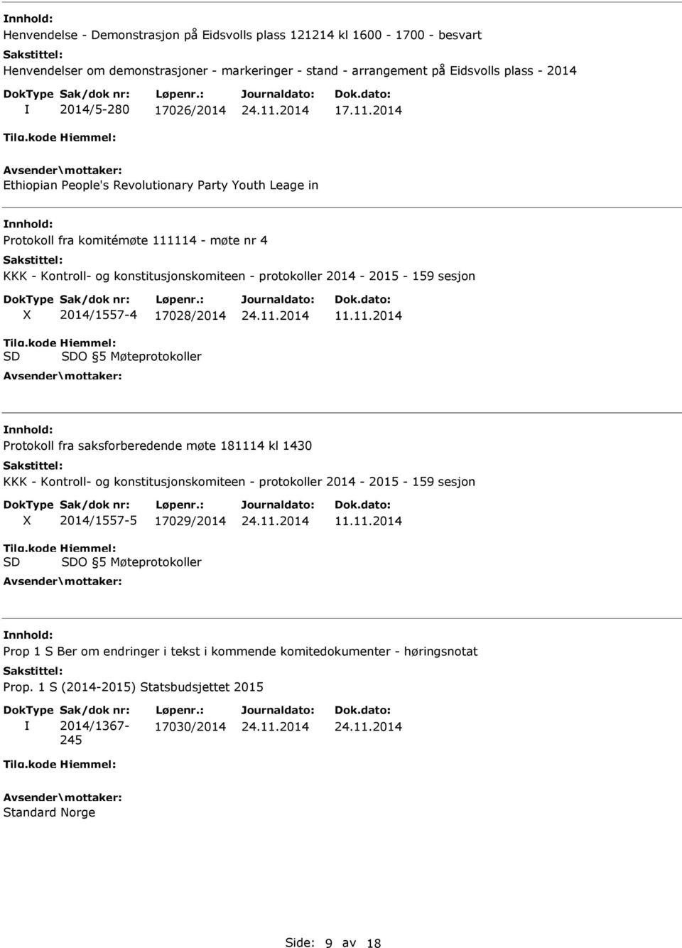 17028/2014 O 5 Møteprotokoller 11.