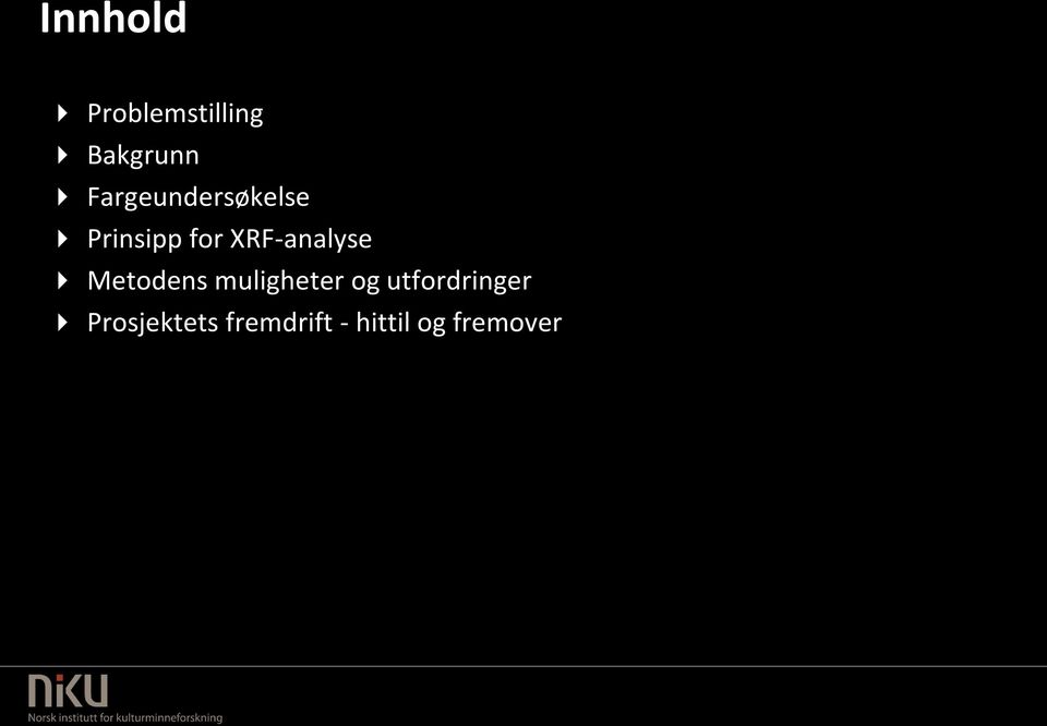 XRF-analyse Metodens muligheter og