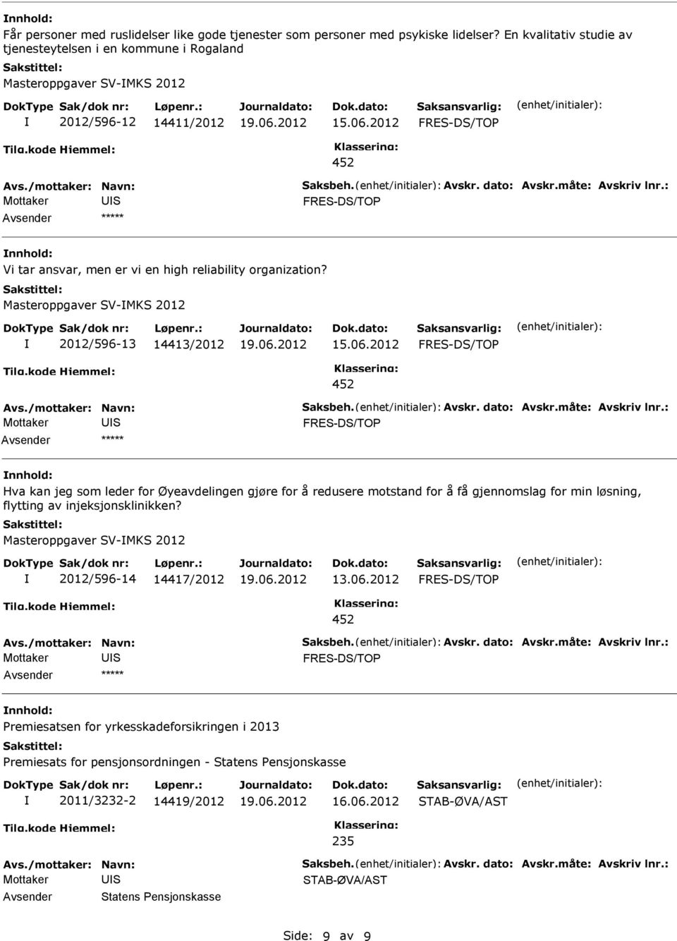 Masteroppgaver V-MK 2012 2012/596-13 14413/2012 4 nnhold: Hva kan jeg som leder for Øyeavdelingen gjøre for å redusere motstand for å få gjennomslag for min løsning, flytting av