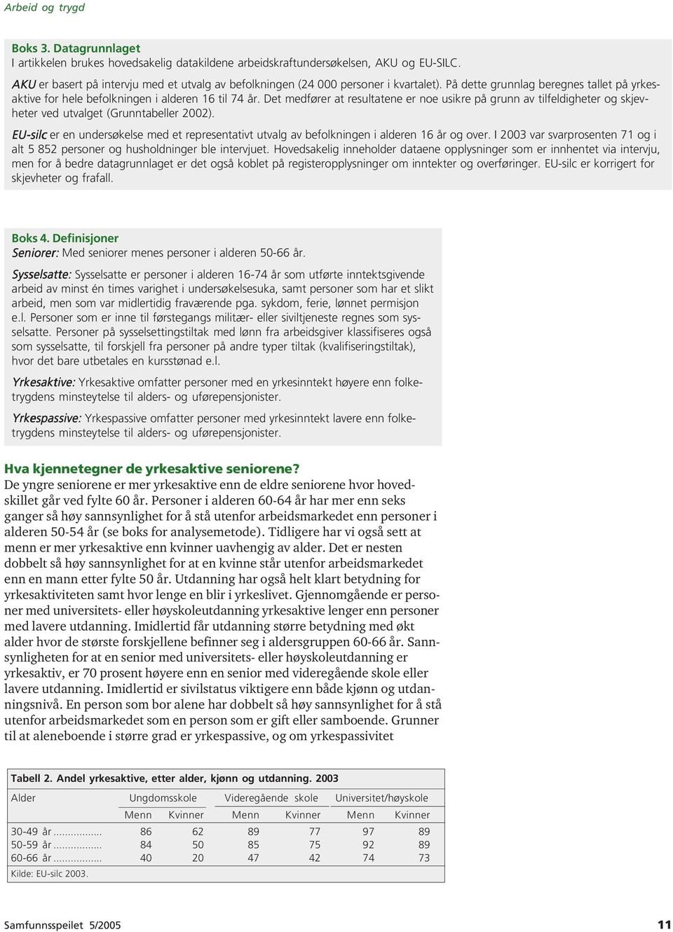 Det medfører at resultatene er noe usikre på grunn av tilfeldigheter og skjevheter ved utvalget (Grunntabeller 2002).