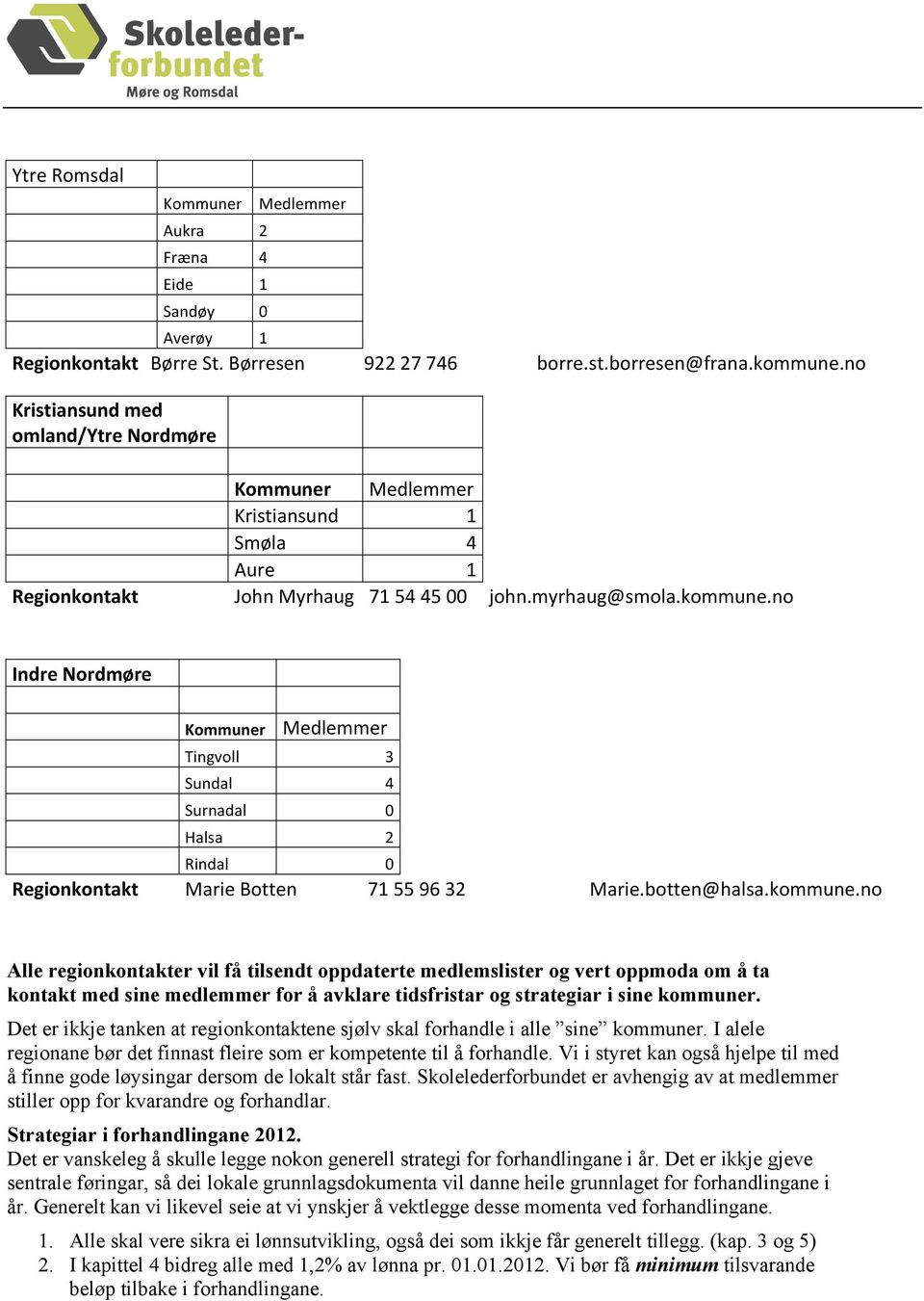 no Indre Nordmøre Kommuner Medlemmer Tingvoll 3 Sundal 4 Surnadal 0 Halsa 2 Rindal 0 Regionkontakt Marie Botten 71 55 96 32 Marie.botten@halsa.kommune.