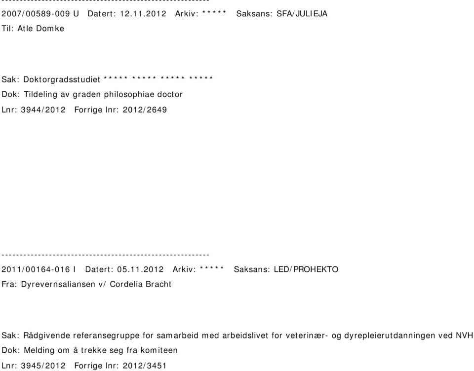 philosophiae doctor Lnr: 3944/2012 Forrige lnr: 2012/2649 2011/