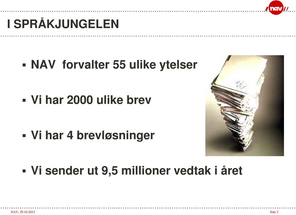 4 brevløsninger Vi sender ut 9,5