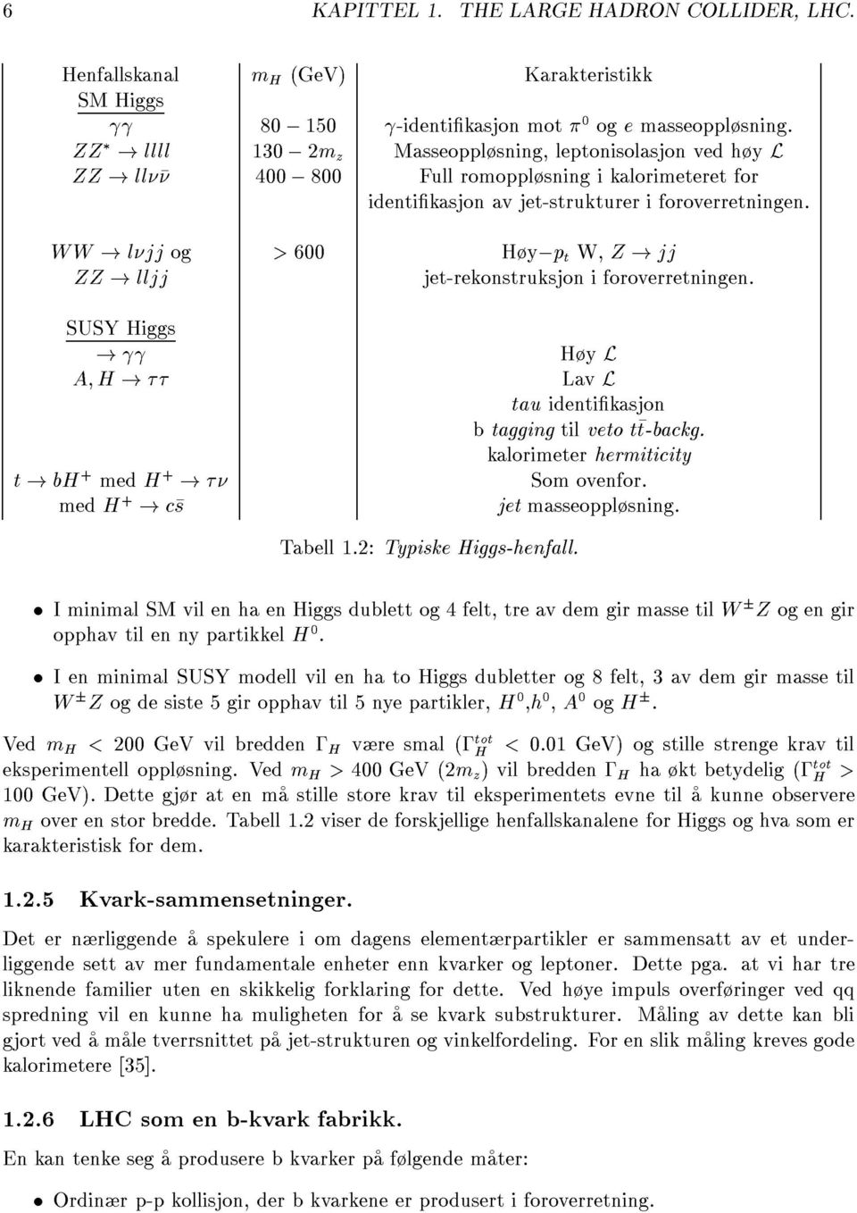 lljj jet-rekonstruksjon i foroverretningen. SUSY Higgs! Hy L A H! Lav L tau identikasjon b tagging til veto tt-backg. kalorimeter hermiticity t! bh + med H +! Som ovenfor. med H +! cs jet masseopplsning.