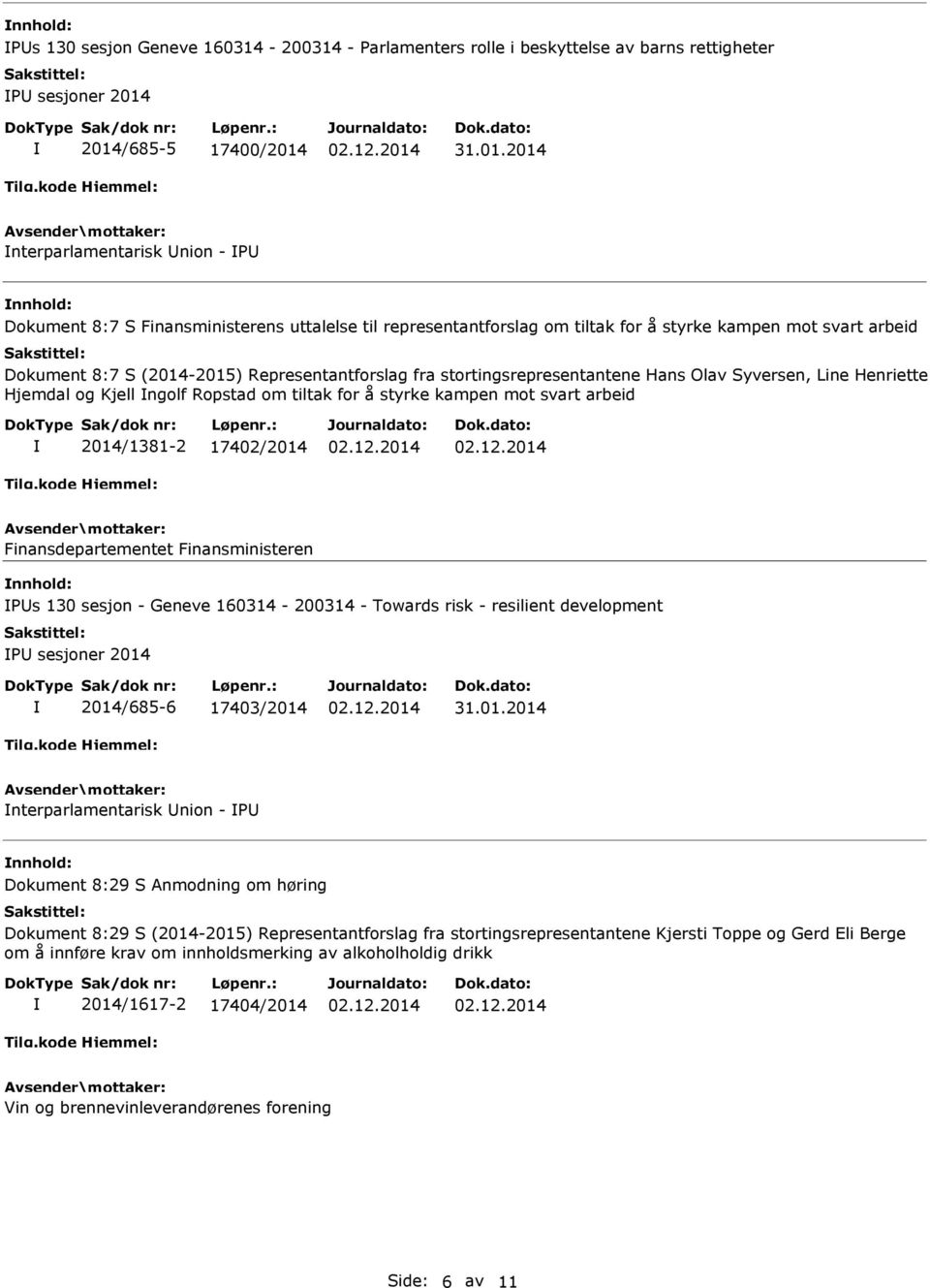 (2014-2015) Representantforslag fra stortingsrepresentantene Hans Olav Syversen, Line Henriette Hjemdal og Kjell ngolf Ropstad om tiltak for å styrke kampen mot svart arbeid 2014/1381-2 17402/2014