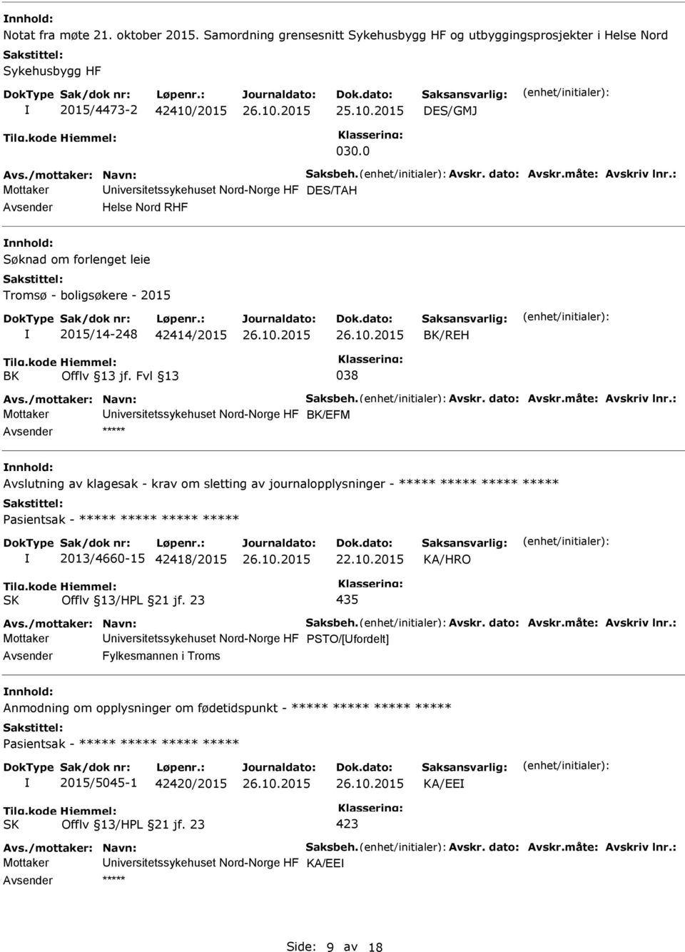 Fvl 13 038 Avs./mottaker: Navn: Saksbeh. Avskr. dato: Avskr.måte: Avskriv lnr.