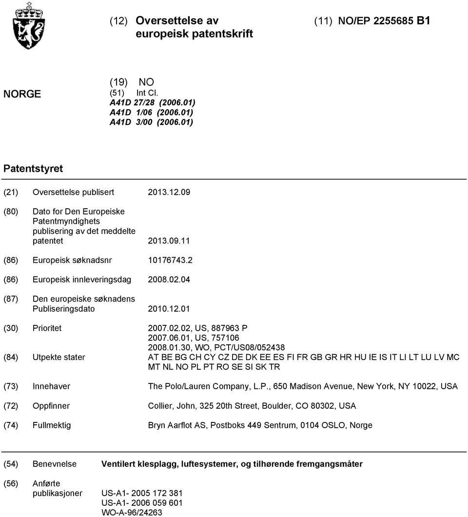 () Prioritet 07.02.02, US, 887963 P 07.06.01,