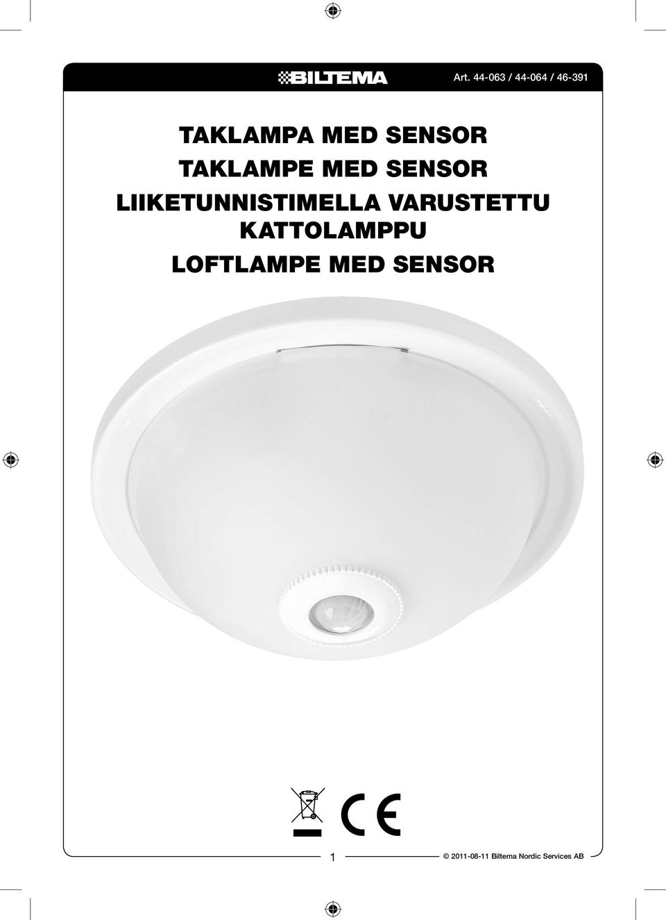 Taklampa med sensor Taklampe med sensor. Loftlampe med sensor - PDF Free  Download
