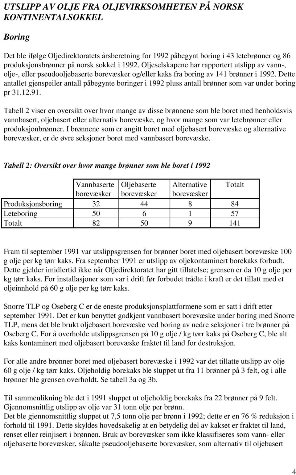 Dette antallet gjenspeiler antall påbegynte boringer i 1992 pluss antall brønner som var under boring pr 31.12.91.