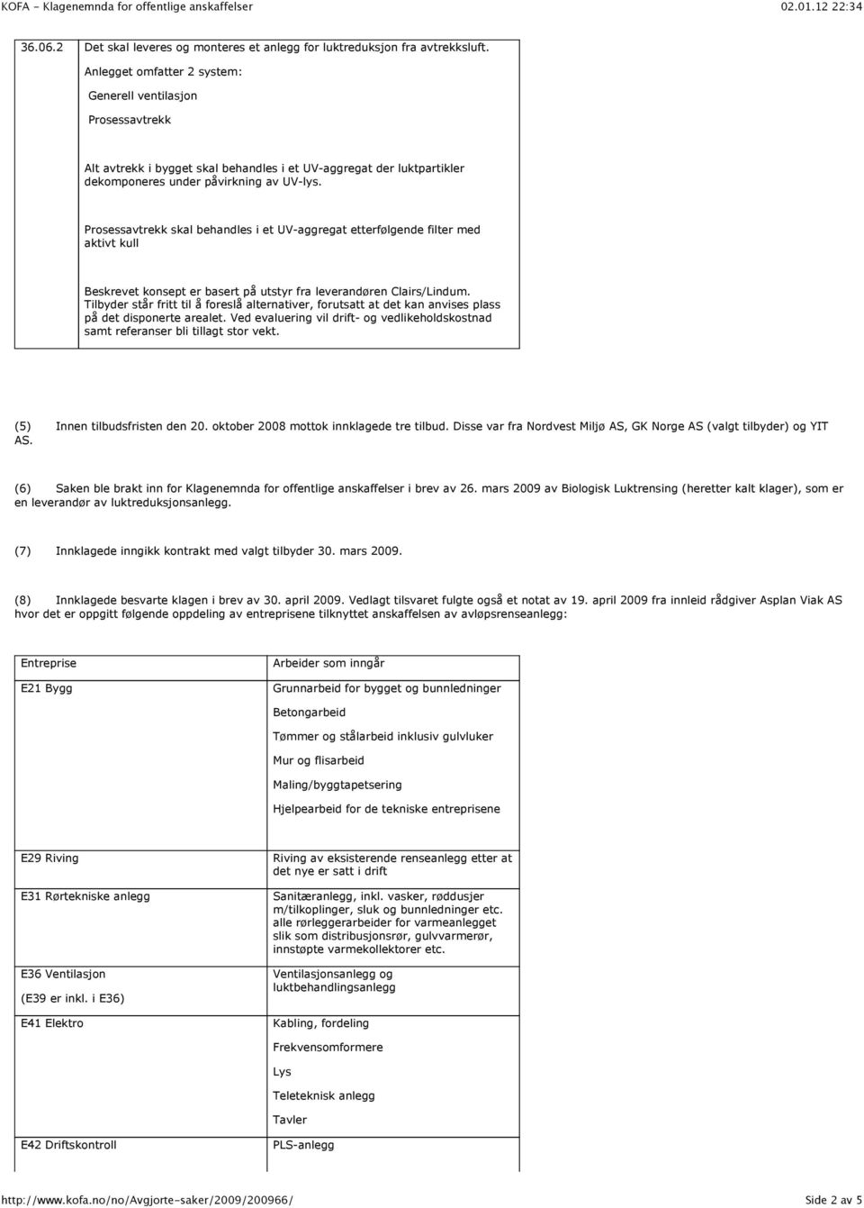 Prosessavtrekk skal behandles i et UV-aggregat etterfølgende filter med aktivt kull Beskrevet konsept er basert på utstyr fra leverandøren Clairs/Lindum.