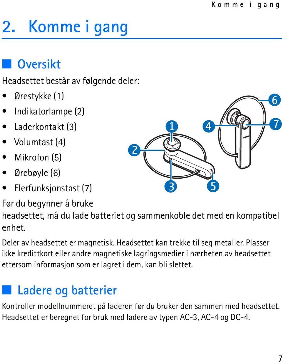 Headsettet kan trekke til seg metaller.