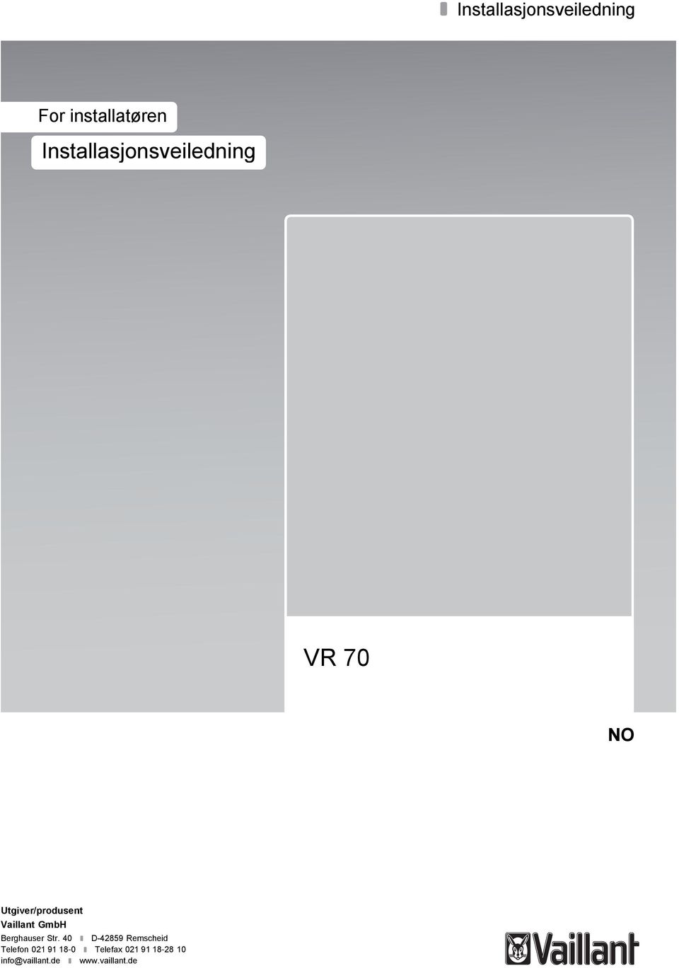 Vaillant GmbH Berghauser Str.