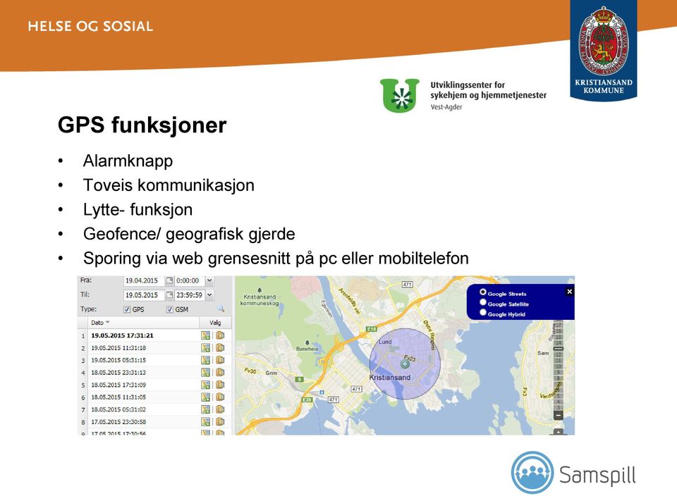 Geofence/ geografisk gjerde Sporing