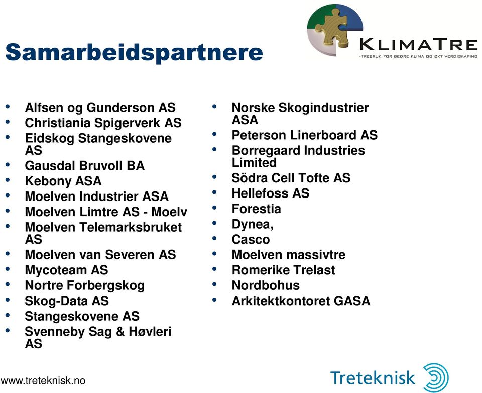 Forbergskog Skog-Data AS Stangeskovene AS Svenneby Sag & Høvleri AS Norske Skogindustrier ASA Peterson Linerboard AS Borregaard