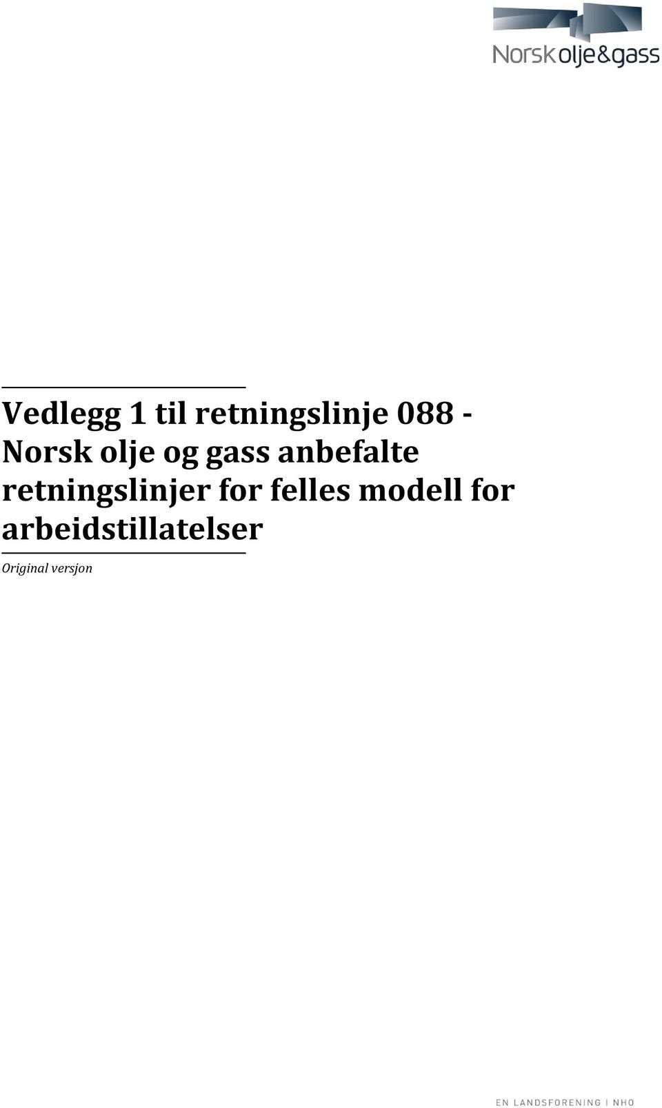 retningslinjer for felles modell