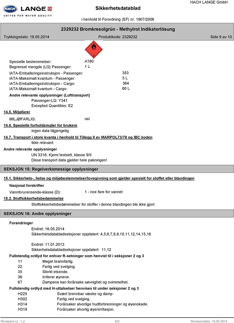 Spesielle forholdsregler for brukere nei 353 5 L 364 60 L 14.7.