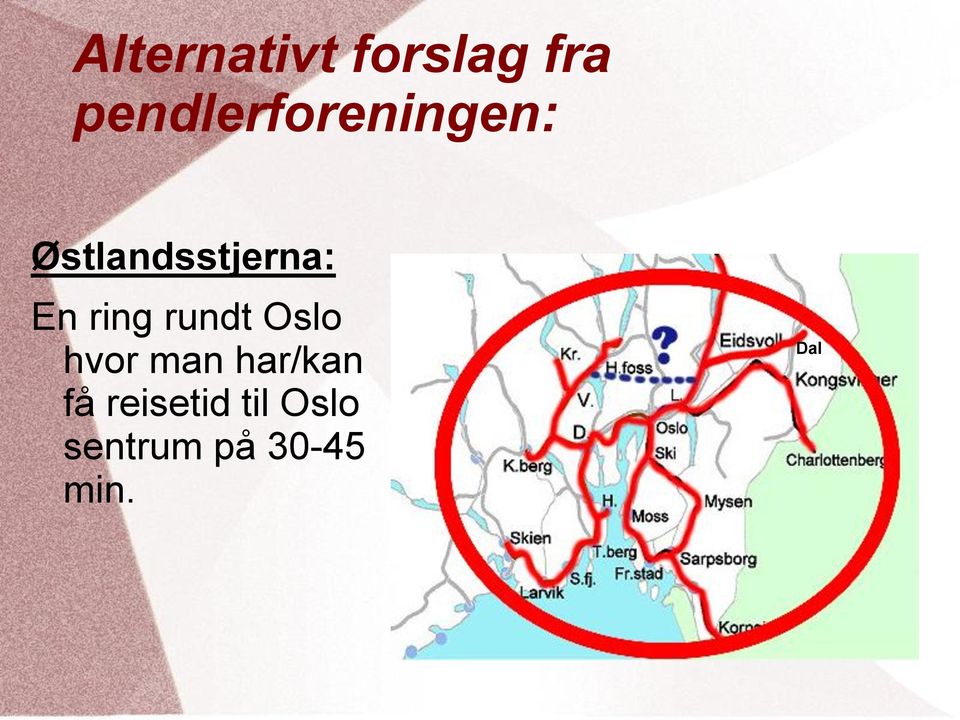 En ring rundt Oslo hvor man har/kan