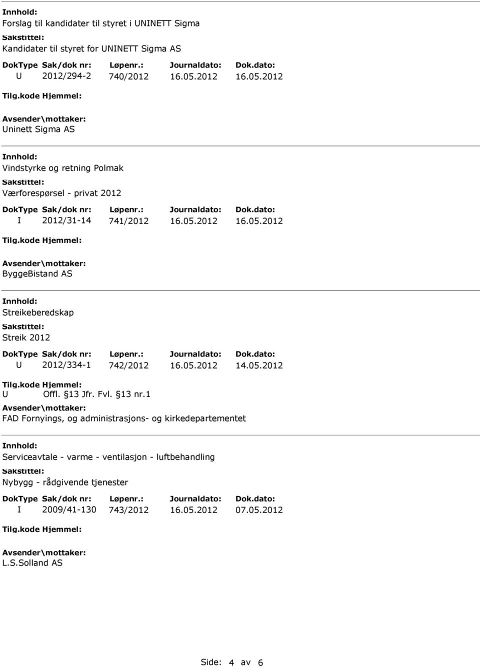 2012/334-1 742/2012 Tilg.kode Hjemmel: Offl. 13 Jfr. Fvl. 13 nr.