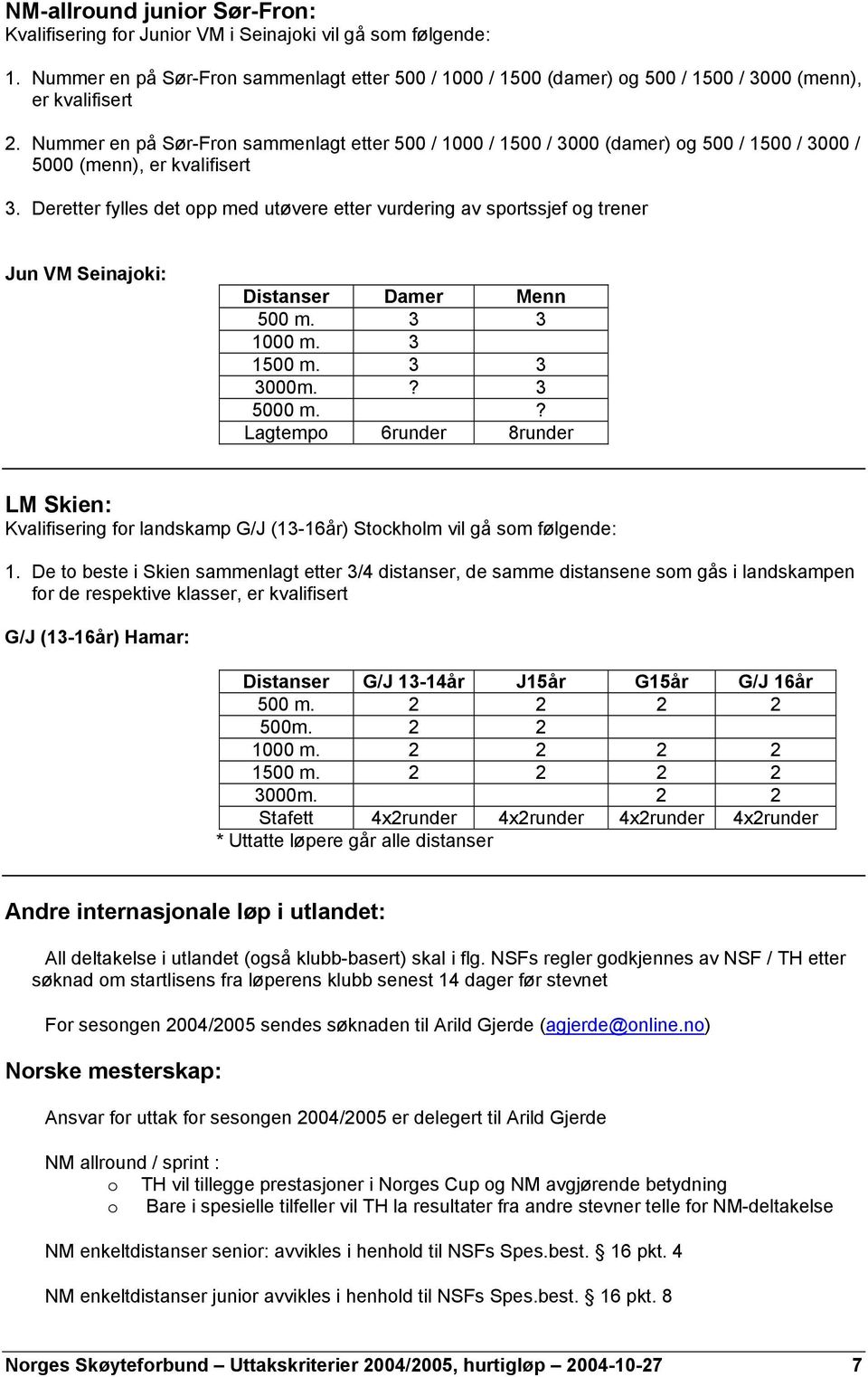 Nummer en på Sør-Fron sammenlagt etter 500 / 1000 / 1500 / 3000 (damer) og 500 / 1500 / 3000 / 5000 (menn), er kvalifisert 3.