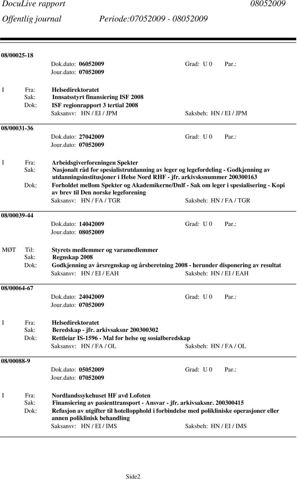 arkivsksnummer 200300163 Forholdet mellom Spekter og Akademikerne/Dnlf - Sak om leger i spesialisering - Kopi av brev til Den norske legeforening Saksansv: HN / FA / TGR Saksbeh: HN / FA / TGR