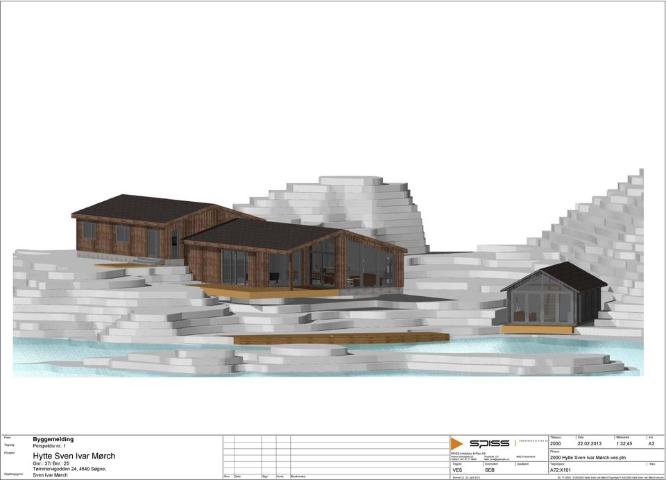 Beskrivelse SPISS Arkitektur & Plan AS Vestre Strandgate 26 Postboks 151 4662 Kristiansand Telefon: +47 41 77 8000 Tegnet VES Skrevet Ut: 23.