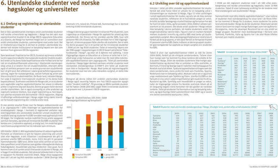 I Norge har det vært mye oppmerksomhet knyttet til de årlige OECD-rapportene Education at a Glance, der Norge har kommet meget lavt ut i oversikten over andel utenlandske studenter, sammenlignet med