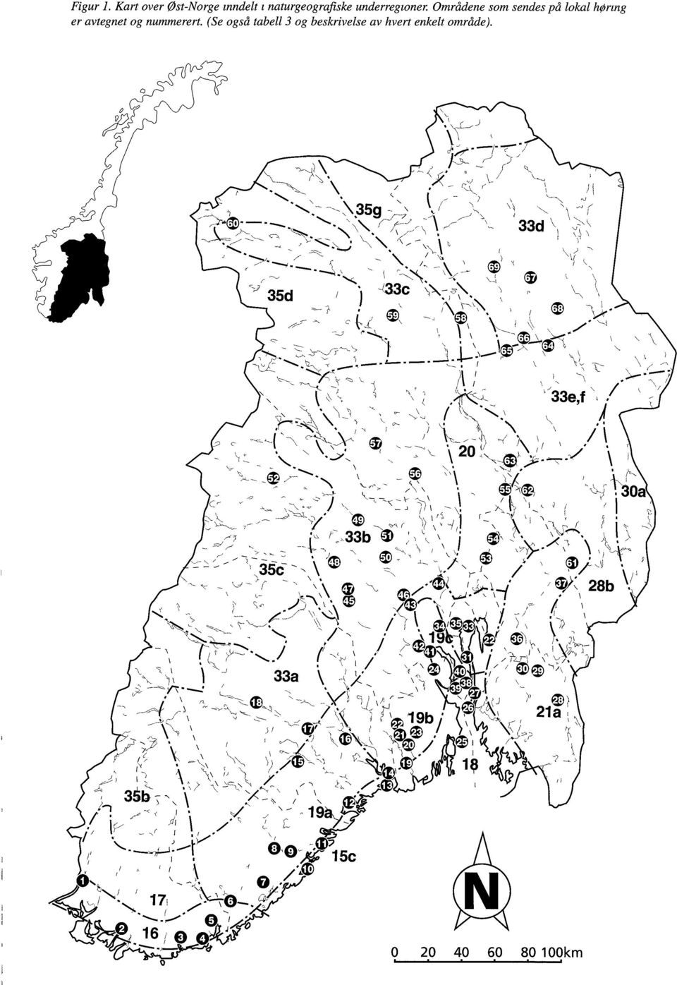 Områdene som sendes på lokal høring er avtegnet og