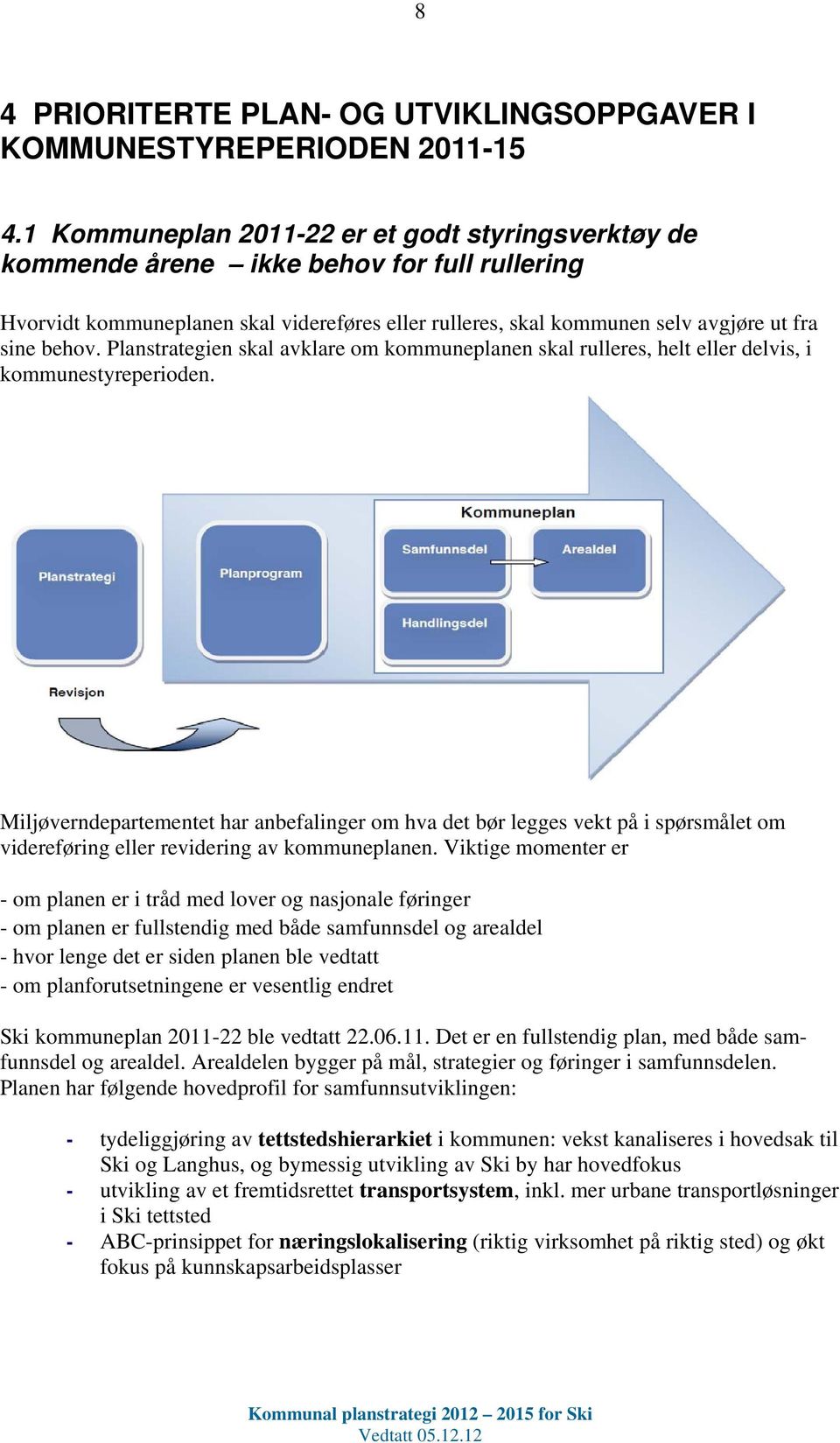 Planstrategien skal avklare om kommuneplanen skal rulleres, helt eller delvis, i kommunestyreperioden.