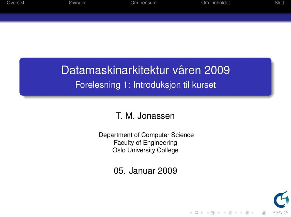 Jonassen Department of Computer Science