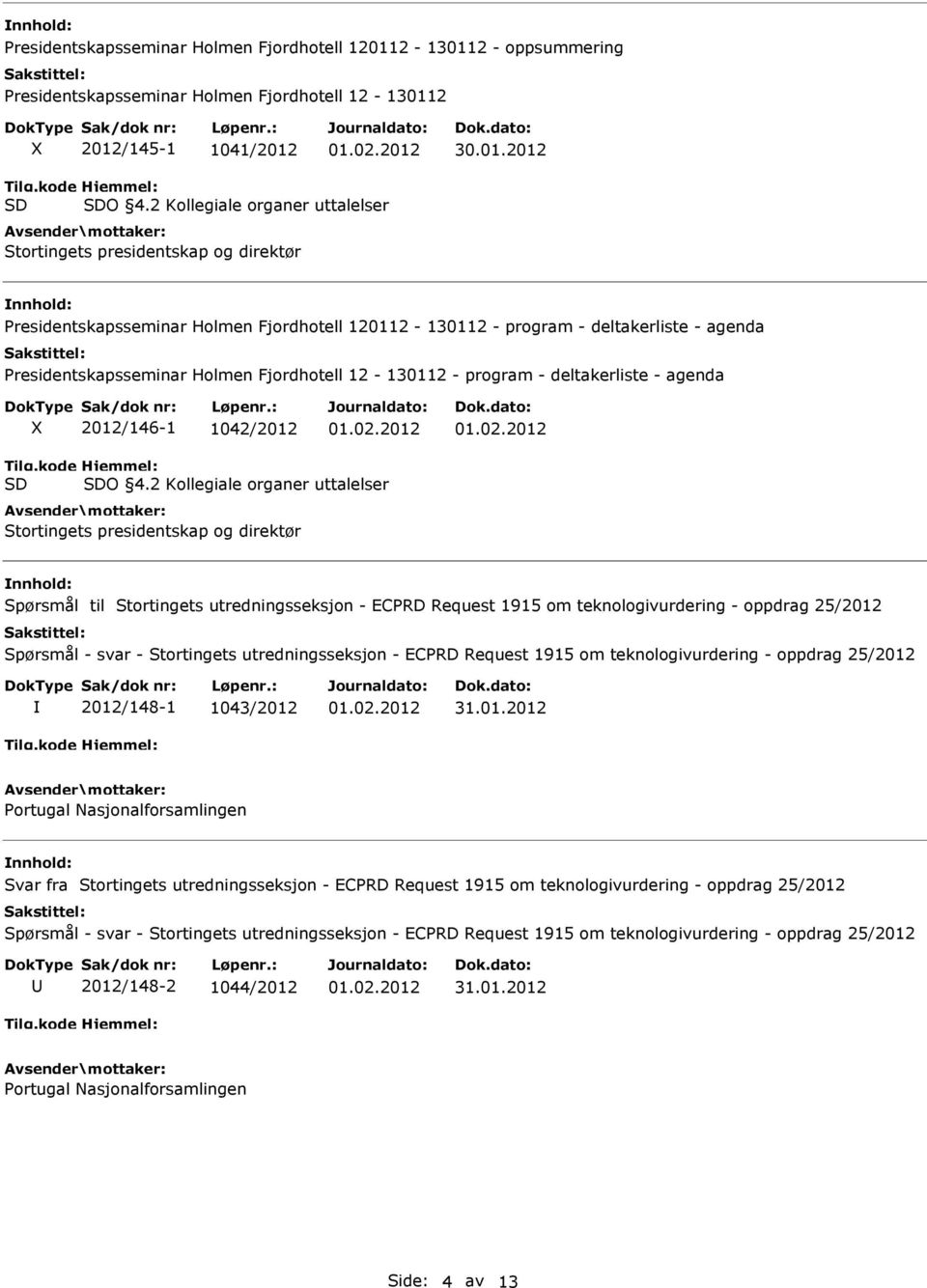 Fjordhotell 12-130112 - program - deltakerliste - agenda X 2012/146-1 1042/2012 O 4.