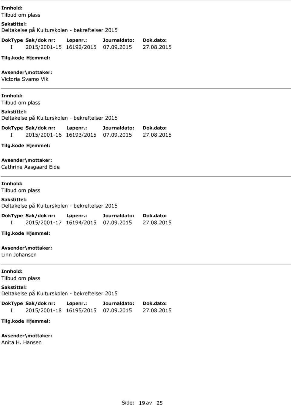 2015 Cathrine Aasgaard Eide 2015/2001-17 16194/2015 27.